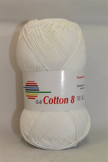 GB Cotton 8/4 - 1010 hvid