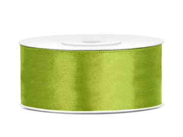 Satin Ribbon, green apple, 25mm/25m