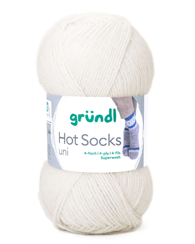 Hot Socks uni fv 01 råhvid