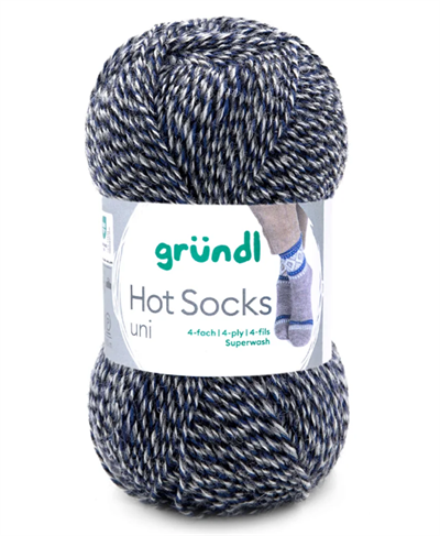 Hot Socks uni fv 27 blågrå meleret 