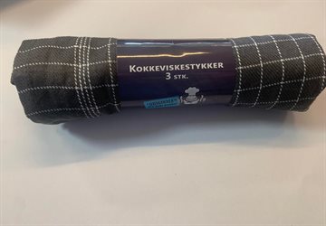 VISKESTYKKE MØRKEGRÅ 3-PK.
