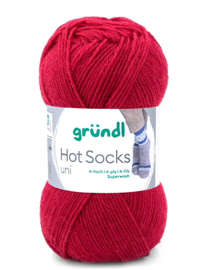 Hot Socks uni fv 34 rød 