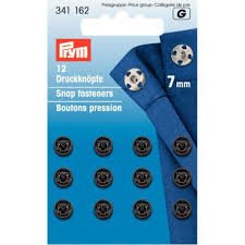 Prym trykknapper 7mm sort 
