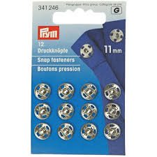 Prym trykknapper 11mm sølv 
