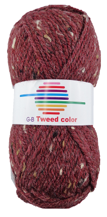 GB Tweed color 035 Mørkerød