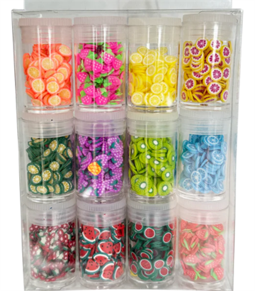 Frugt Glimmer pakke med 12 farver