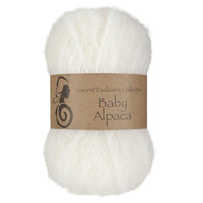 Viking snorre Baby alpaca 300 hvid