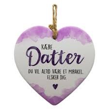 Kemramikhjerte datter 15,5 x 15,5 cm