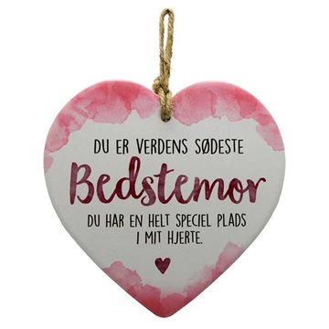 Kemramikhjerte bedstemor 15,5 x 15,5 cm