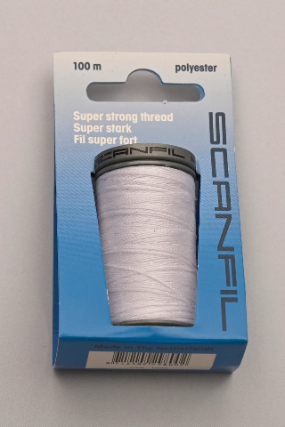 Ekstra stærk 100 mtr hvid sytråd