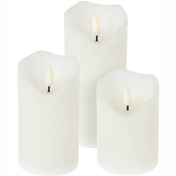 LED Vokslys 3stk