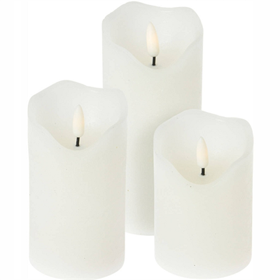 LED Vokslys 3stk