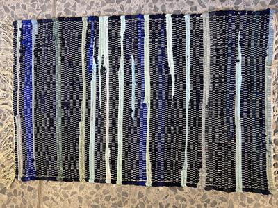 Gulvtæppe i blå nuancer 50x80 