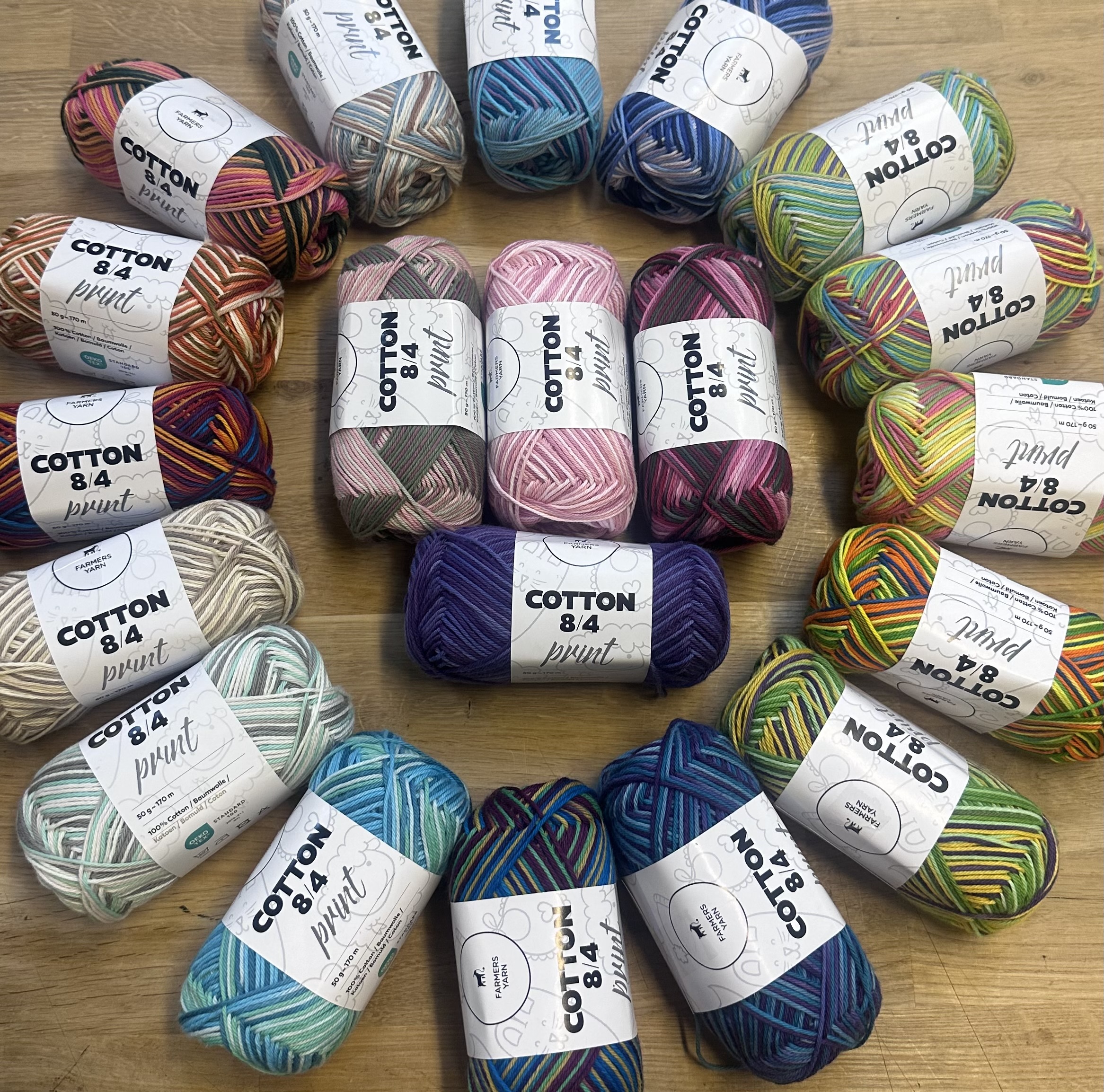 Farmers yarn printet bomuld Farmers yarn printet bomuld