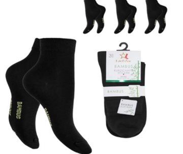 k - bambs kortskaftet sokker - sort 3 par