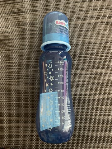 Baby-Nova plast sutteflaske 240 ml - Blå 