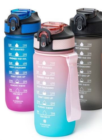 Motivationsflaske (550ml) assorteret farver 