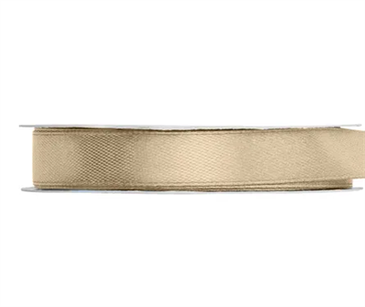 Satin Ribbon, cold gold, 12mm/25m