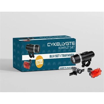 Cykellygte Sæt Power Beam Led Front & Baglygte