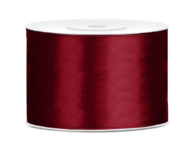 Satin Ribbon, deep red, 50mm/25m