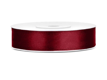 Satin Ribbon, deep red, 12mm/25m