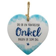 Kemramikhjerte onkel 15,5 x 15,5 cm