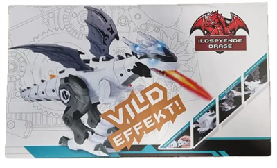 Ildspydende drage med lys og lyd effekt 