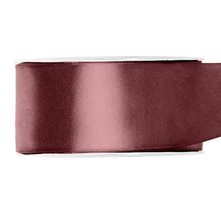 Satin Ribbon, dark dusty rose, 25mm/25m