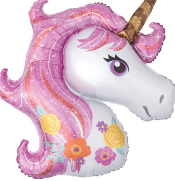 Folie ballon - Super Shape Magical Unicorn (83 x 73cm)