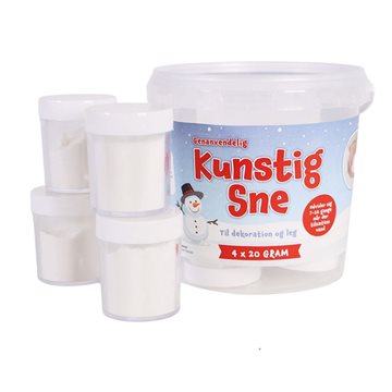 Genanvendelig kunstig sne 4×20 g – Magisk sne