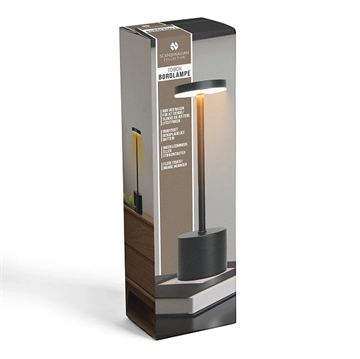 Touch sort bordlampe med Justerbart Lysstyrke