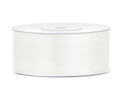 Satin Ribbon, light cream, 25mm/25m