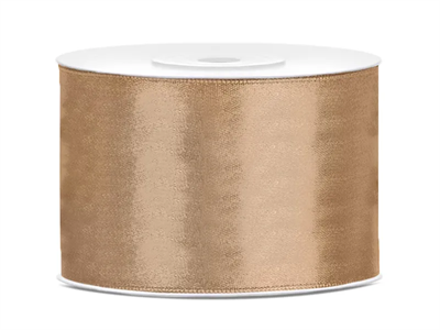  Satin Ribbon, light gold, 50mm/25m
