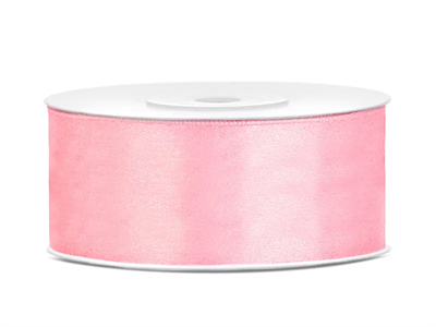 Satin Ribbon, light pink, 25mm/25m