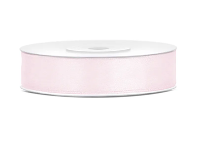 Satin Ribbon, light powder pink, 12mm/25m