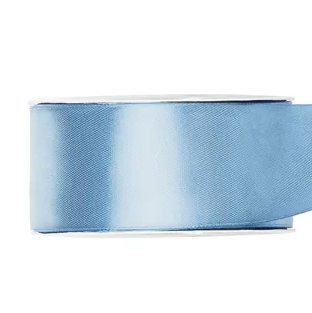 Satin Ribbon, light misty blue, 25mm/25m