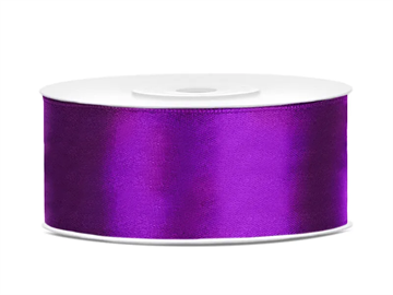 Satin Ribbon, purple, 25mm/25m