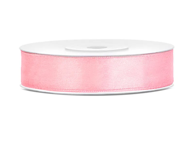 Satin Ribbon, light pink, 12mm/25m