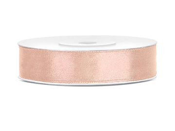 Satin Ribbon, light peach, 12mm/25m