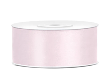 Satin Ribbon, light powder pink, 25mm/25m