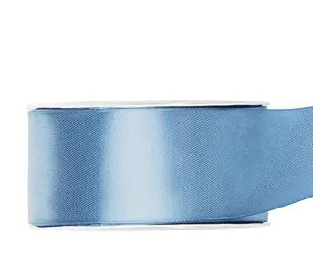 Satin Ribbon, misty blue, 25mm/25m