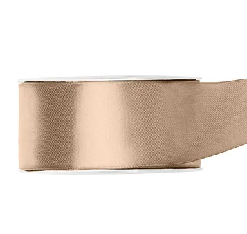 Satin Ribbon, peach, 25mm/25m
