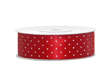  Satin ribbon, red dut , 25mm/25m