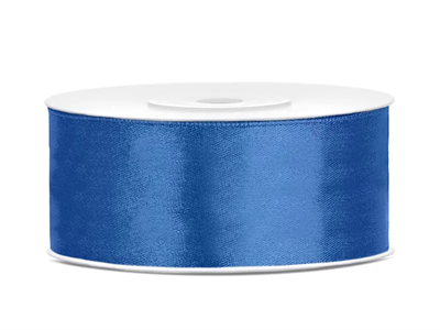  Satin Ribbon, royal blue, 25mm/25m