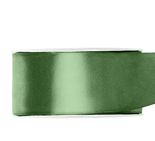 Satin Ribbon, sage, 25mm/25m