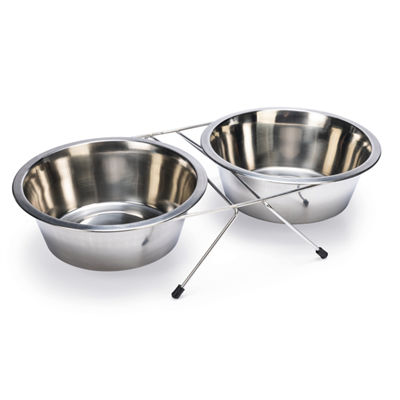 hundeskåle 2 x 2500 ml