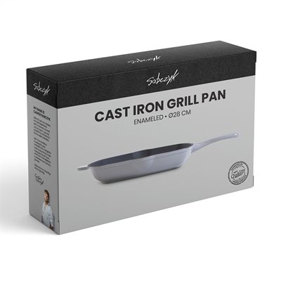 Sobczyk - Emaljeret støbejern grillpande Ø28cm