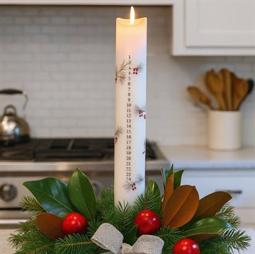 LED julekalender lys med timer