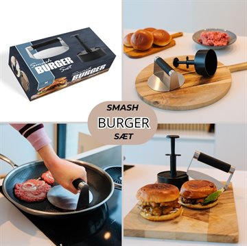 Smash burger sæt 2 dele