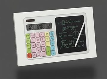 Lommeregner 2 i 1 & LCD-skriveblok